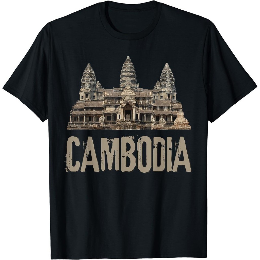 Áo thun đền thờ lịch sử Campuchia Angkor Wat Khmer