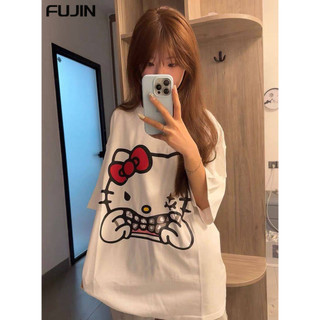 FUJIN áo phông áo thun nữ croptop baby tee Fashion Đơn giản Trendy Thời trang WTX2440VOF 19Z240507