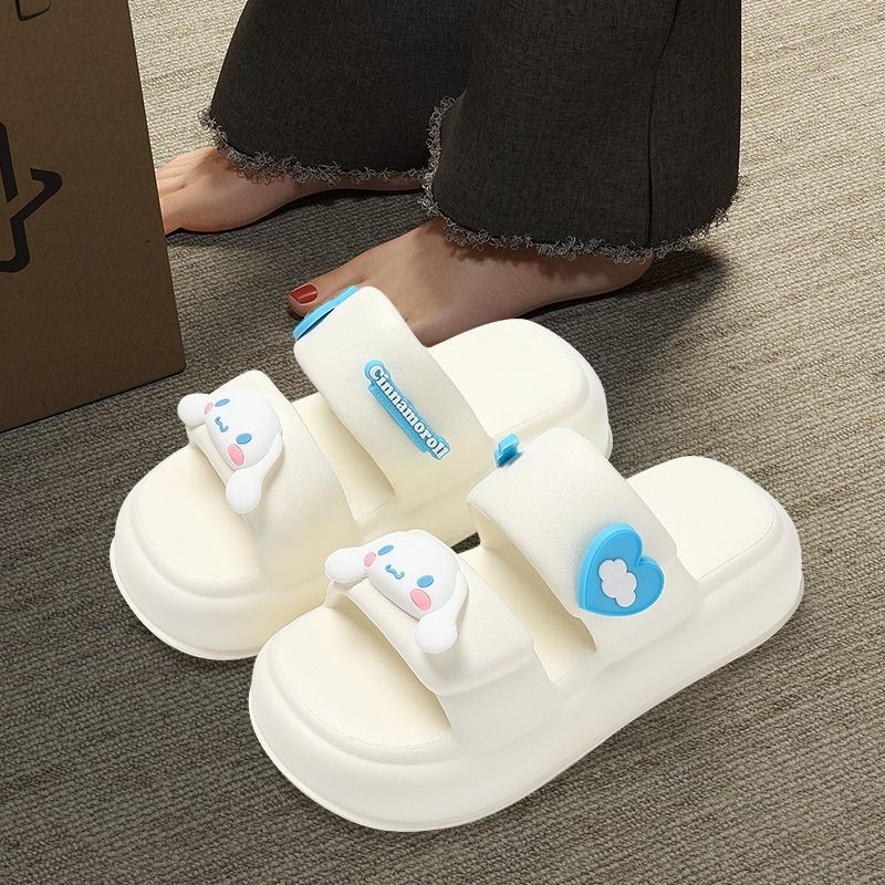 Cinnamoroll Cinnamoroll Dép đế dày dành cho nữ Mặc ngoài trời trong nhà Giày sandal đi biển chống tr