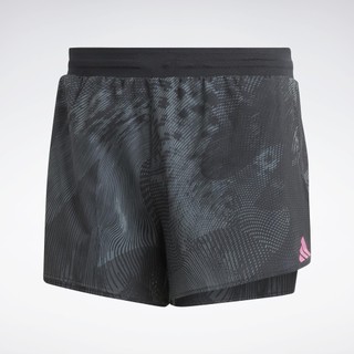 Adidas chạy quần short xẻ gấu adizero nam đen ia0006