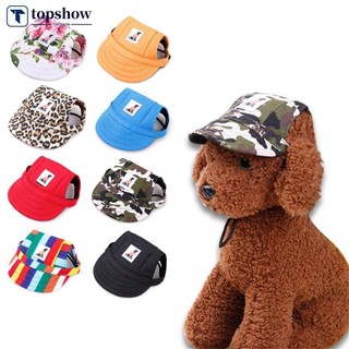 Topshow Dễ Thương Thú Cưng Chó Mèo Nón Chó Con Bóng Chày Tấm Che Mũ Ngoài Trời Thú Cưng Đạt Đỉnh Mũ Sunbonnet O4Q1