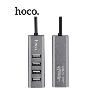 Đầu HUB 4 cổng USB Hoco chính hãng cao cấp HB1 tương thích cao chất liệu vỏ hợp kim nhôm cứng cáp bền bỉ chống nổ