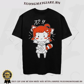 Áo thun Ratna Petit Chibi Kawaii Design VTuber (Black) ngắn tay
