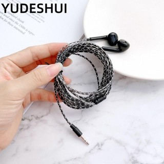 YUDESHUI Cái Nút Tai Bass, Giám Sát Ghi Âm Tai Nghe Có Dây Neo, Bền 3.5 Mm Đen Trắng 2m / Chiều Dài Cáp Trò Chơi Máy Tính Tai Nghe Trực Tiếp