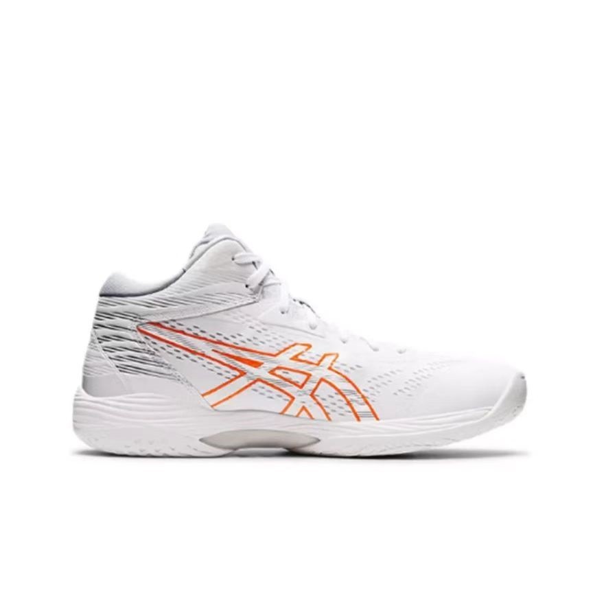 Giày bóng chuyền nam Asics Gel-Hoop V14 Giày bóng rổ thực tế cắt vừa bền chống trượt (Cam trắng)