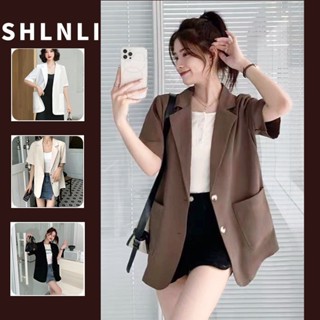 Áo Vest màu trơn Áo khoác ngắn tay thông thường mùa xuân hè dành cho nữ