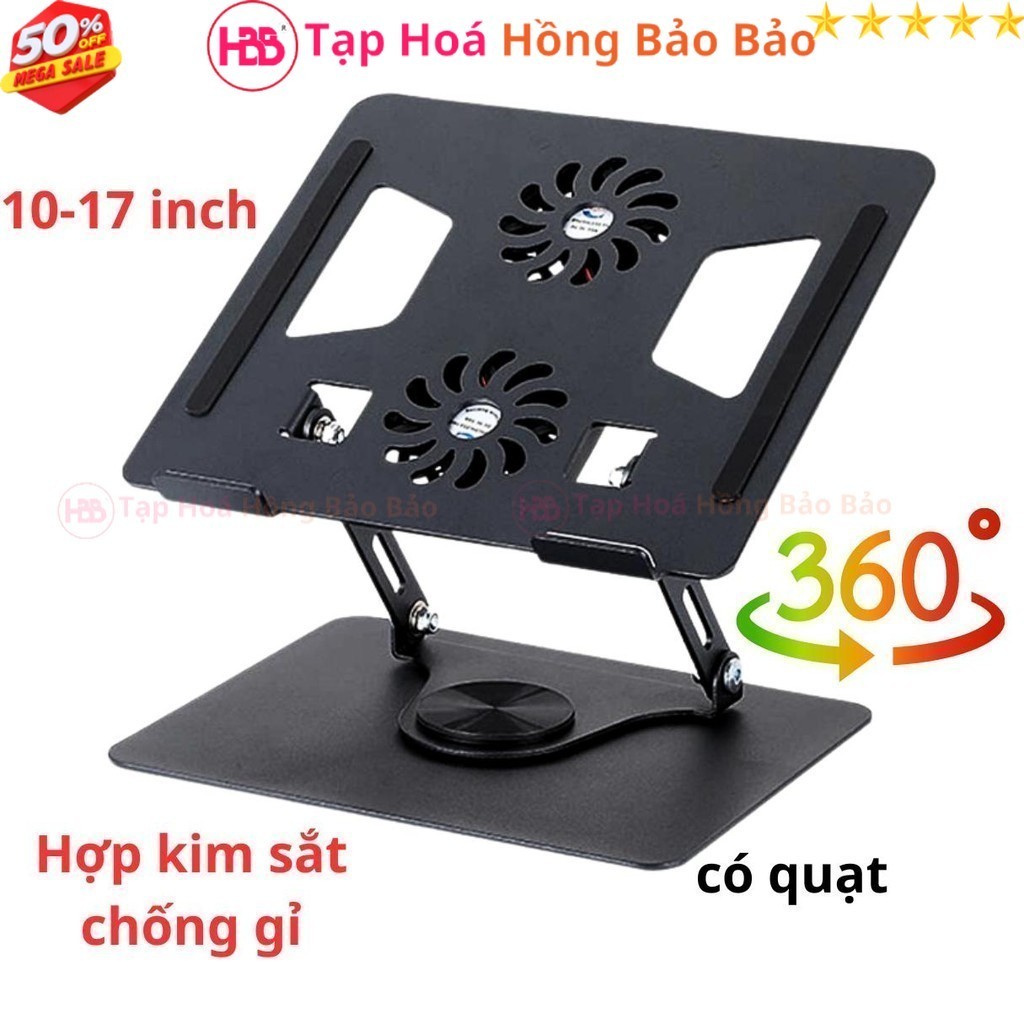 Giá đỡ Laptop Xoay 360 độ YL-906 có quạt – Dành cho Laptop, Laptop Stand, Macbook Ipad, Tạp Hoá HBB