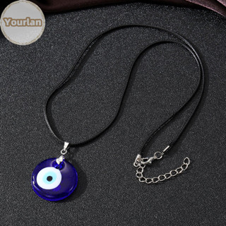 Yourlan Màu Kính Xanh Mắt Ác Quỷ Mặt Dây Chuyền Vòng Cổ Nam Nữ Tròn Thổ Nhĩ Kỳ Mắt May Mắn VN