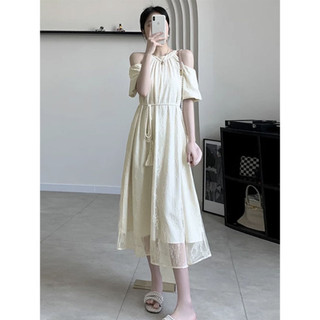 Đầm dây ren trắng nữ mùa hè