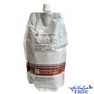 Hấp dầu phục hồi tóc siêu mềm mượt Edocean Collagen & Keratin Mask 1000ml - MK
