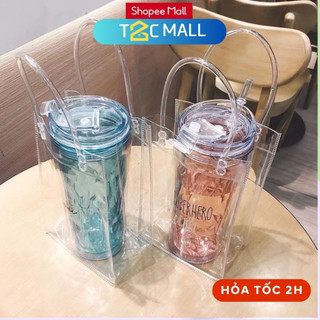 Túi Trong Suốt Đựng  Bình Cốc Ly Giữ Nhiệt LocknLock , kích thước 25x10x10cm nhựa PVC cao cấp- T2CMALL