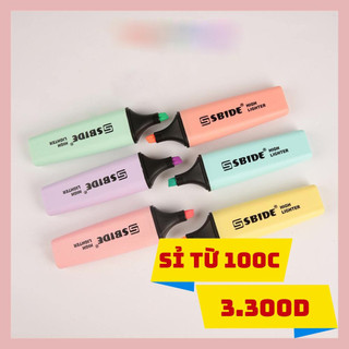 Bút highlight Sbide pastel, bút dạ quang, đánh dấu nhớ dòng Sbide
