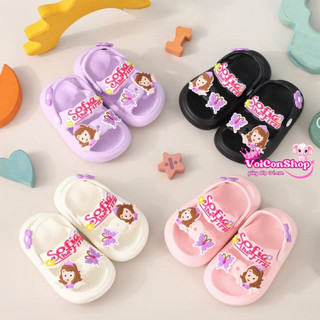 Dép sục bé gái chất liệu EVA, dép lê công chúa Sofia mùa hè kiểu dáng mới đế mềm chống trơn trượt cho bé 1-5 tuổi