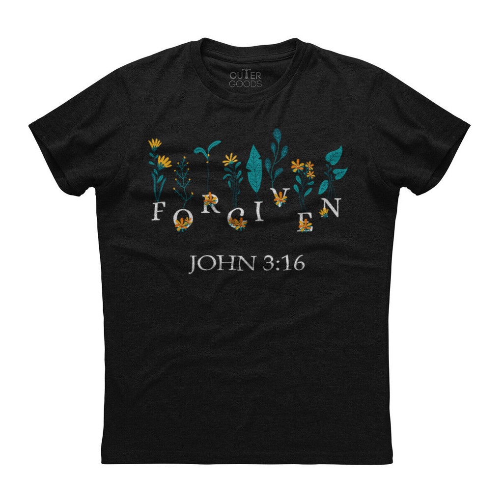Tha Thứ John 3: 16 Nam Kitô Giáo Tôn Giáo Áo Thun Cotton Mới