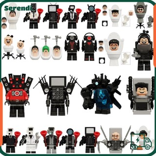 Serendi Toilet Men Model, Skibidi TV Man Building Blocks Toy, Creative DIY Monitor Man Game Super Titan Series Kids