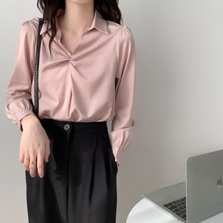 Áo Kiểu Nữ Áo tay dài croptop Áo Kiểu Nữ Áo tay dài croptop 2024 Phong Cách Mới Áo Sơ Mi Trắng Nữ Thiết Kế Niche Top Phỏng Vấn Cao Cấp Áo Sơ Mi Trang Trọng