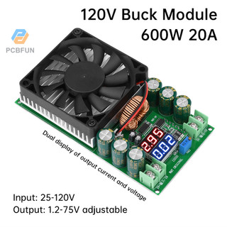 Pcbfun DC-DC 600W Mô-đun Buck có thể điều chỉnh công suất cao 120V100V96V84V có màn hình điện áp Màn hình hiện tại Bộ nguồn điều khiển LED năng lượng mặt trời