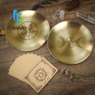 GOFIDIN giữ nến đa năng GOFIDIN Altar, Bát phẳng đốt bằng thép không gỉ 14cm, cung cấp giá đỡ nến đa năng Pentagram bền bỉ tại nhà