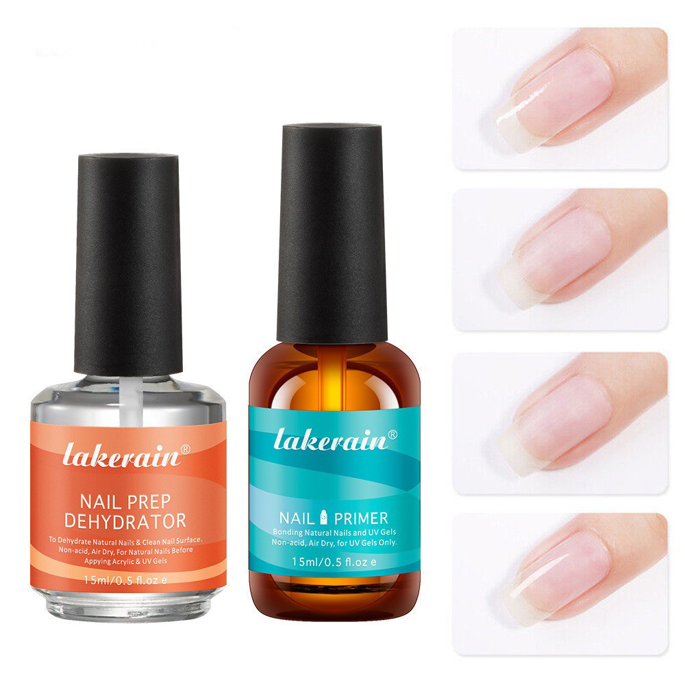 Nail Dehydrator và Primer Set Acid Free Natural Nail Prep Dehydrate Primer Nail Bond Gel Nail Polish