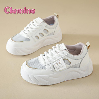 Clemine  Giày thể thao chống trượt bề mặt lưới mới dành cho nữ đế mềm đế dày học sinh giày đế dày thông thường