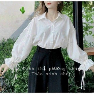 Áo Sơ Mi Tiểu Thư Kate Cổ Bẻ Tay Dài Kèm Dây Cột Nơ - TTPC0180