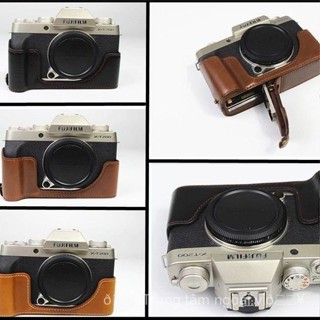 🌈🌈Thích hợp cho Túi đựng máy ảnh bằng da thật Fuji XT200 X-T200 Half Set XT100 Vỏ bảo vệ Tay cầm Vỏ đế Camera case