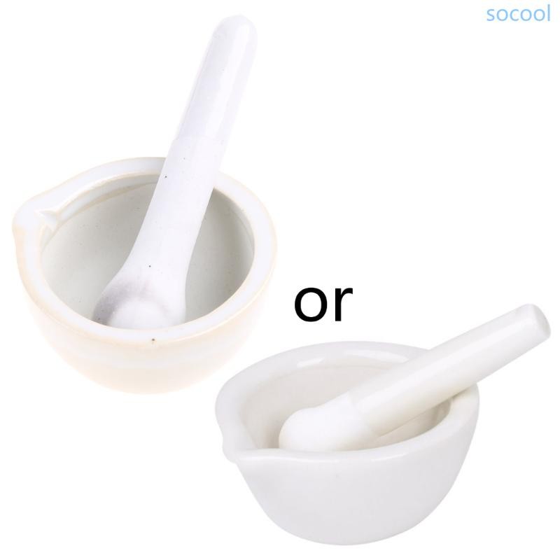 Soc * Porcelain Mortar and Pestle Guacamoles Gia vị Salad Người trợ giúp nấu ăn nhà bếp