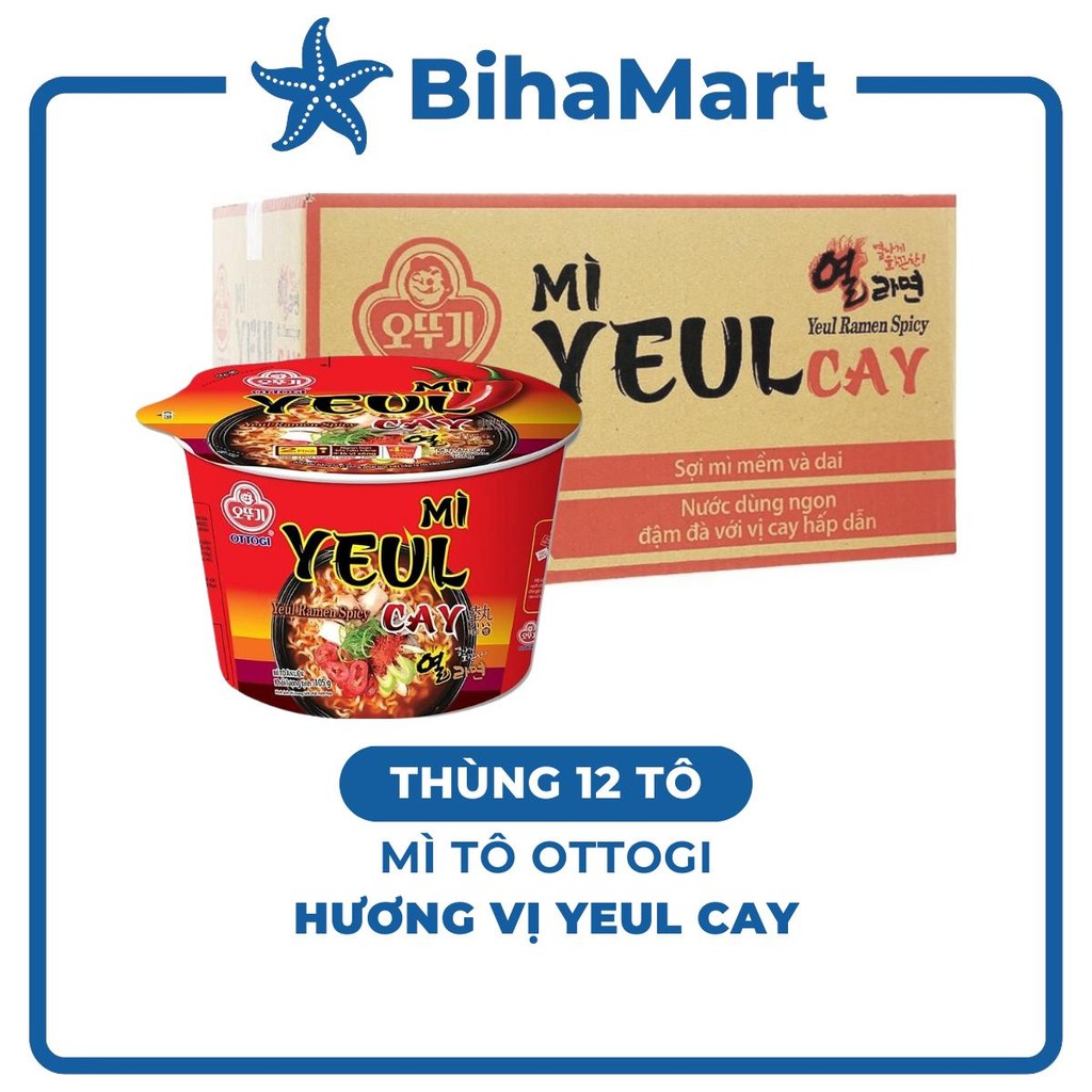 [THÙNG12TÔ]-OTTOGI - Mì tô Ottogi hương vị Yeul cay, Ottogi mì tô Yeul cay Ottogi, Mì Yeul cay Ottog