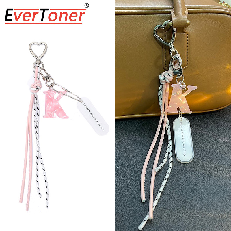 Evertoner Dây thêu nghệ thuật acrylic chìa khóa dây chuyền