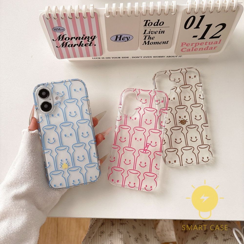 Case For iPhone 16 Pro Max Transparent Expression Phone Case For iPhone 16 Pro Max 15 14 13 Aestheti