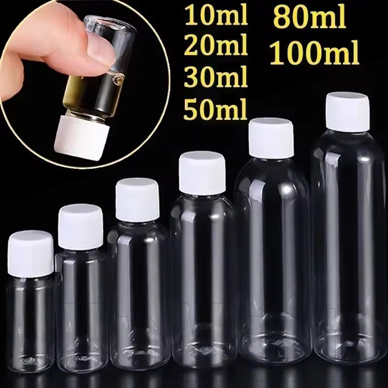 1 / 3 / 5 Cái 10 / 30 / 100ML Chai nhựa PET trong suốt - Chai đóng gói dạng bột lỏng - Chai có thể n
