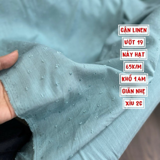 Vải Linen bột -nảy Hạt màu- may váy, may áo sơ mi mềm mát