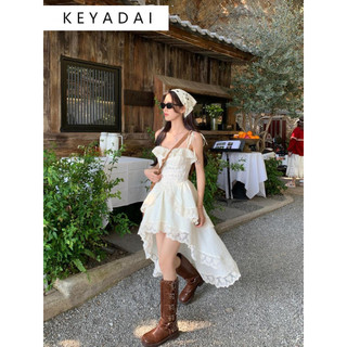 KEYADAI váy Đầm váy nữ body đầm Hàn Phong Stylish Casual Xu hướng WLQ2440HFX 15Z240411