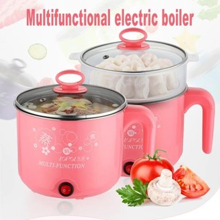  BJPKPK 【arkansas133.vn Ca nấu mì siêu tốc nồi nấu đa năng mini siêu tốc 18cm  Màu ngẫu nhiên +Nồi hấp inox 