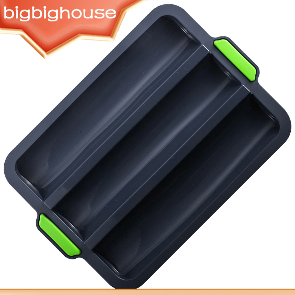 [Biho] 3 Lưới Khay Nướng Bánh Silicon Chống Dính Bánh Mì Chảo Di Động Pháp Dính Nướng Bánh