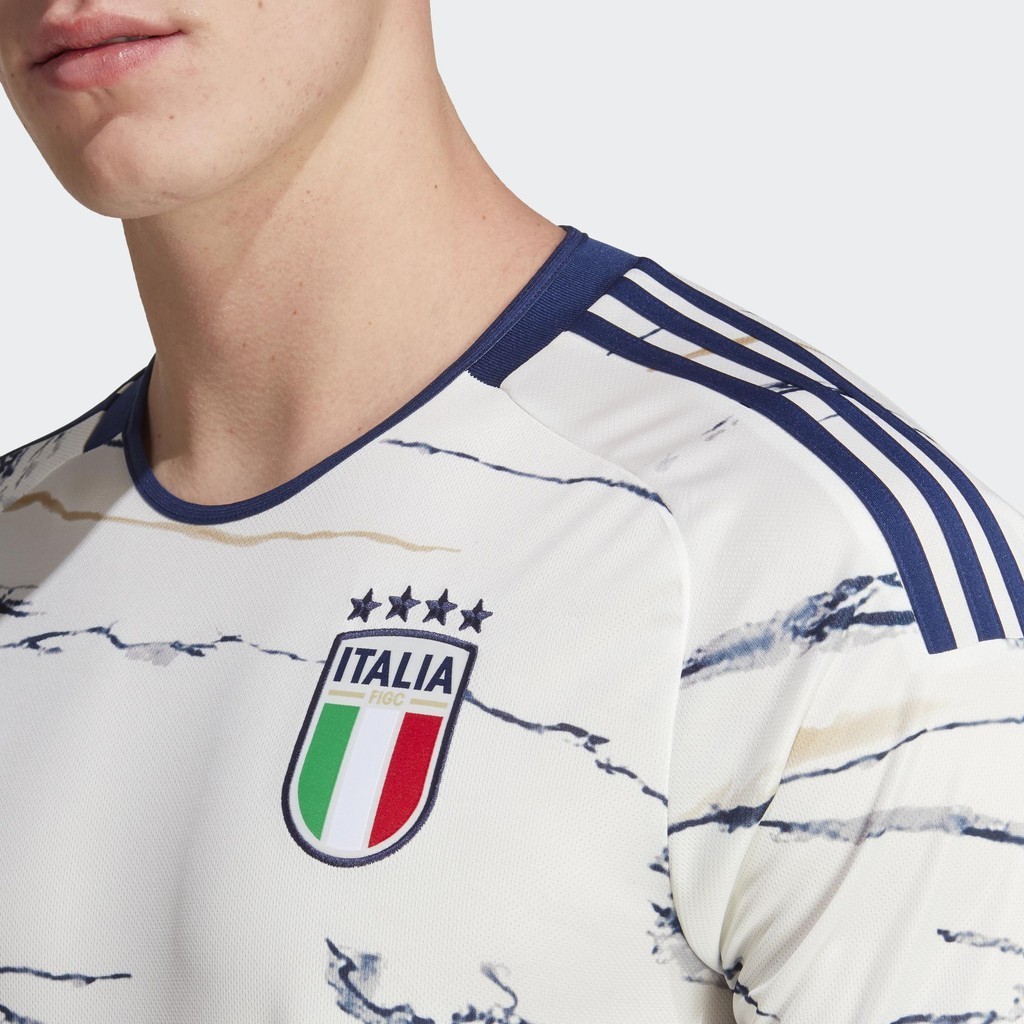Adidas Bóng đá Áo Đấu Sân Khách Italia 23 Nam trắng HS9896