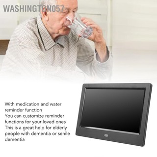 Washington057 Đồng hồ Wifi kỹ thuật số 6 8 inch Dự báo thời tiết mất trí nhớ với điều khiển từ xa ngày dành cho người già khiếm thị