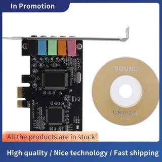 5.1 Card âm thanh bên trong cho Windows 10 có giá đỡ cấu hình thấp, PCI-E âm thanh nổi 3D, CMI8738 Chip 32 / 64 Bit Card âm thanh PCI