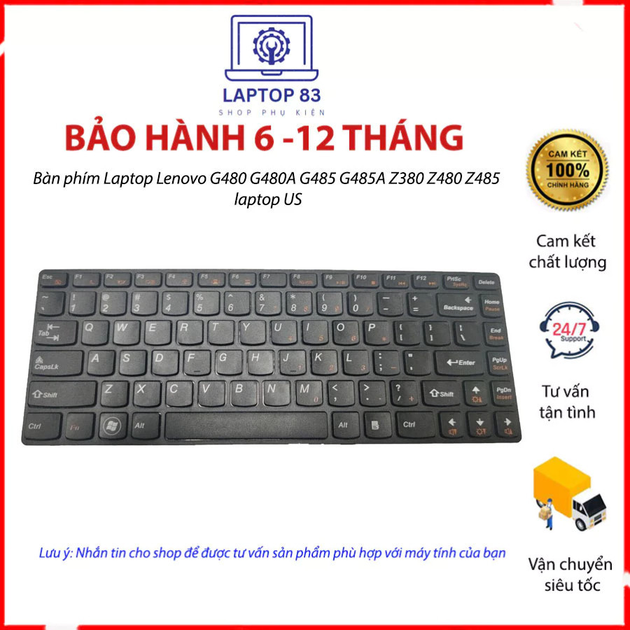 Bàn phím Laptop Lenovo G480 G480A G485 G485A Z380 Z480 Z485 laptop US