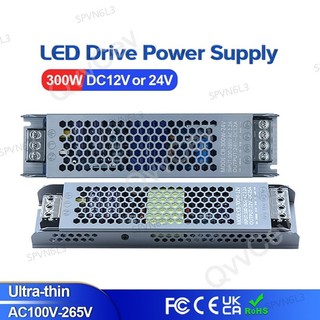 300w dc12v / 24v đèn led siêu mỏng bộ chuyển đổi chiếu sáng bộ chuyển đổi 300w ac100-265v cho dải led vn6l3