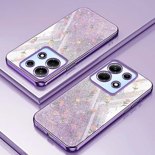 Ốp lưng cho Infinix Note 40 4G Note 40 Pro Plus 4G 5G Note 40 Pro + 5G X6853 X6850 X6851B X6851 Hoa Thời Trang Bột Lấp Lánh Chống Sốc Vỏ Bảo Vệ Điện Thoại Silicon