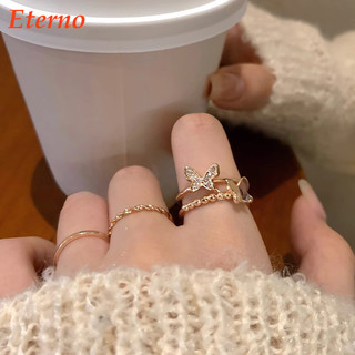 Nhẫn bướm mới cho bé gái nữ bướm có thể điều chỉnh nhẫn đính hôn cưới trang sức quà tặng