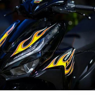 Decal tem rời lửa honda vario 150 2020 dán xe đen