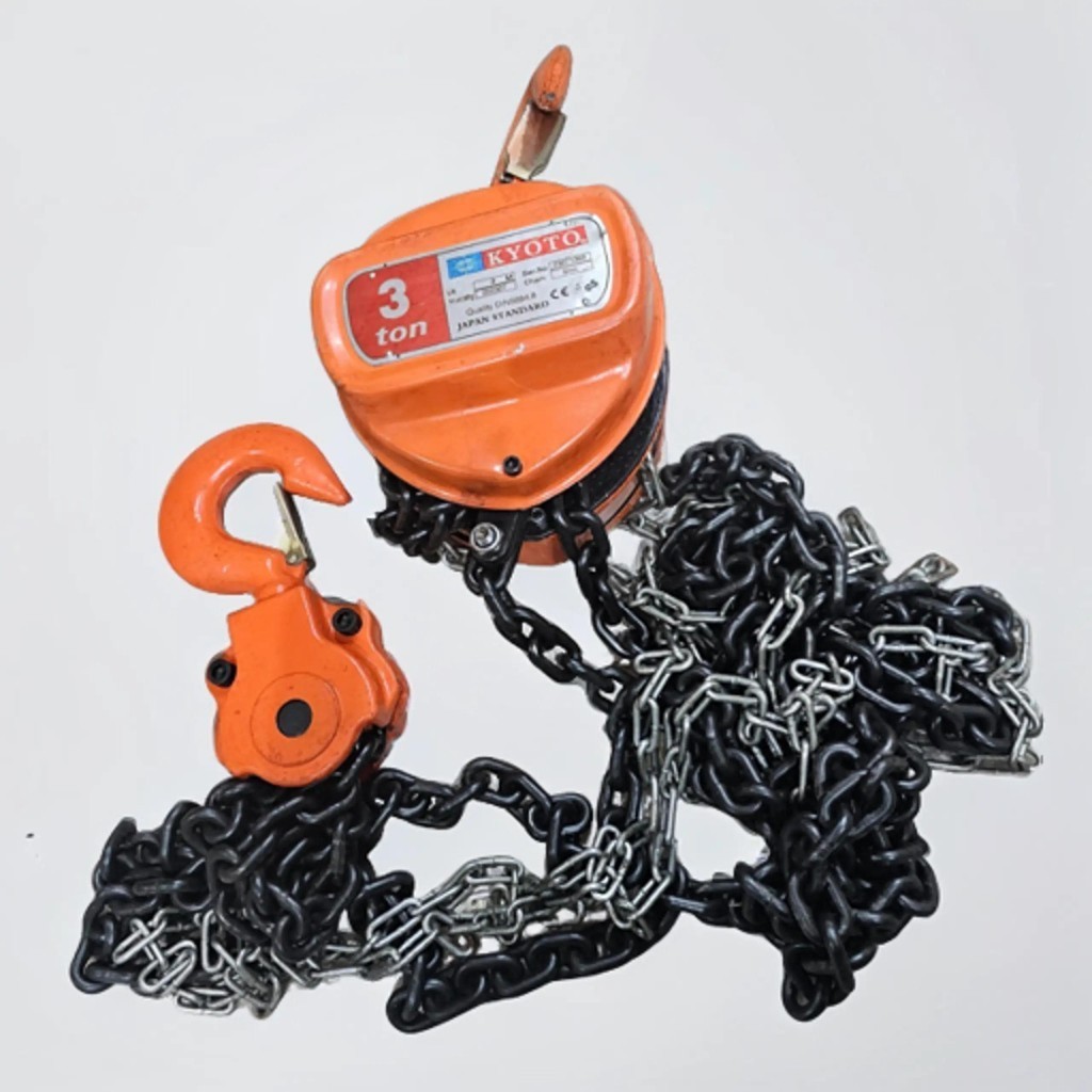 Pa lăng xích KYOTO Japan 3 tấn dài 5m xích thép cứng chịu tải lớn. Hãng KYOTO công nghệ Nhật Bản