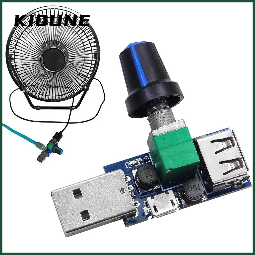 Bộ điều khiển KIQUNESpeed Quạt USB 5W DC 5V 4-12V đến 2.5-8V