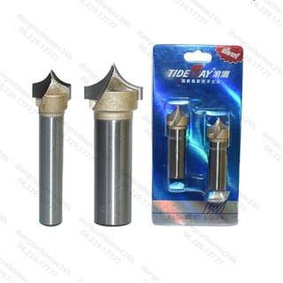 Mũi phay gỗ điêu khắc nhọn dao cắt CNC bo góc R soi mũi tên cào xước Tideway cao cấp MSKN-TW 