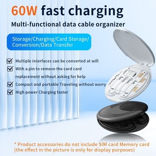 Hộp Dữ Liệu Đa Năng Cáp 60W Bộ Điều Khiển Thông Minh Thân Thiện Với Môi Trường Sạc Nhanh Cho Điện Thoại Laptop