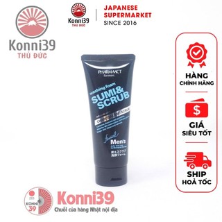 SỮA RỬA MẶT CHO NAM PHARMAACT THAN HOẠT TÍNH VÀ HẠT SCRUB TẨY TẾ BÀO CHẾT (TUÝP 130G) - HÀNG NHẬT NỘI ĐỊA