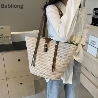  Túi Tote dệt nữ Túi xách dệt thời trang Dung tích lớn Túi xách thanh lịch thông thường