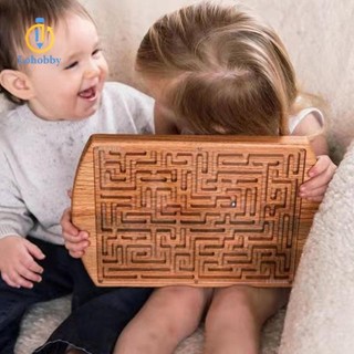 Lohobby Trò chơi mê cung mê cung bằng gỗ cho trẻ em, thanh thiếu niên bé trai và bé gái
